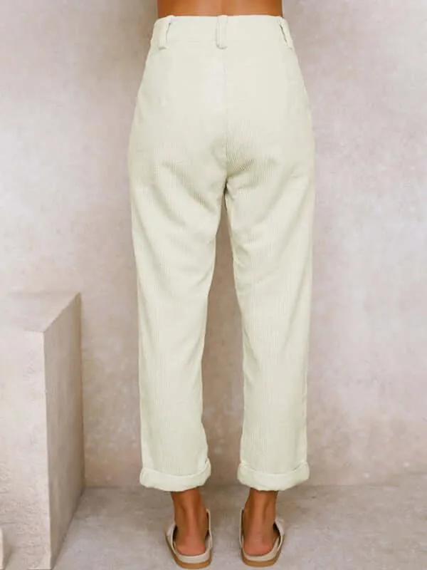 Corduroy Straight Leg Women's Pants - Shop now!