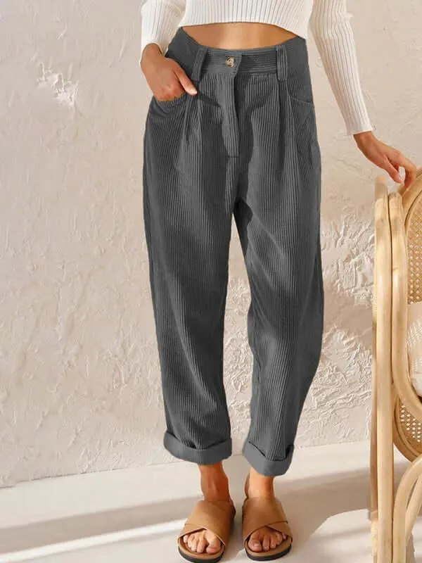 Corduroy Straight Leg Women's Pants - Shop now!