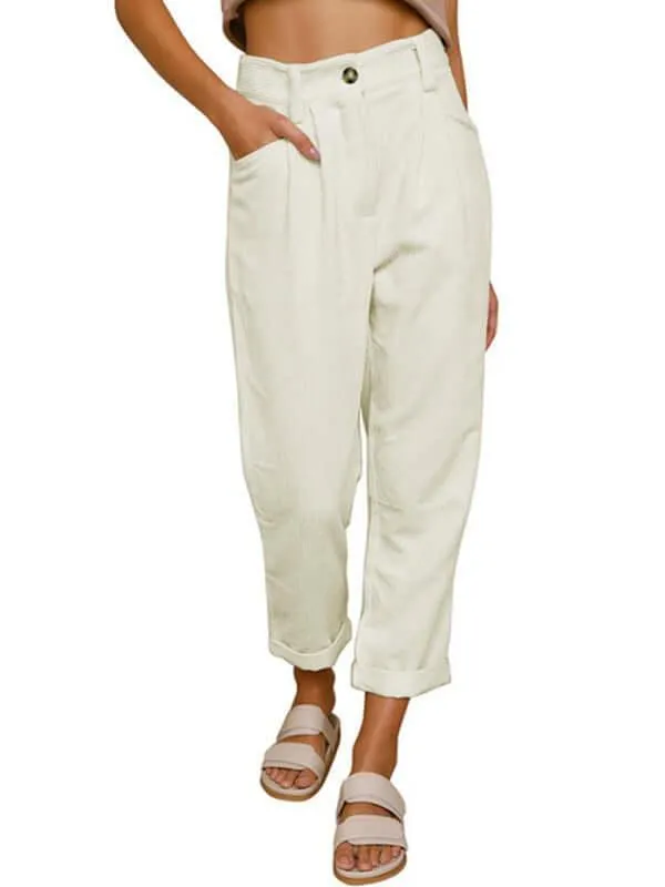 Corduroy Straight Leg Women's Pants - Shop now!