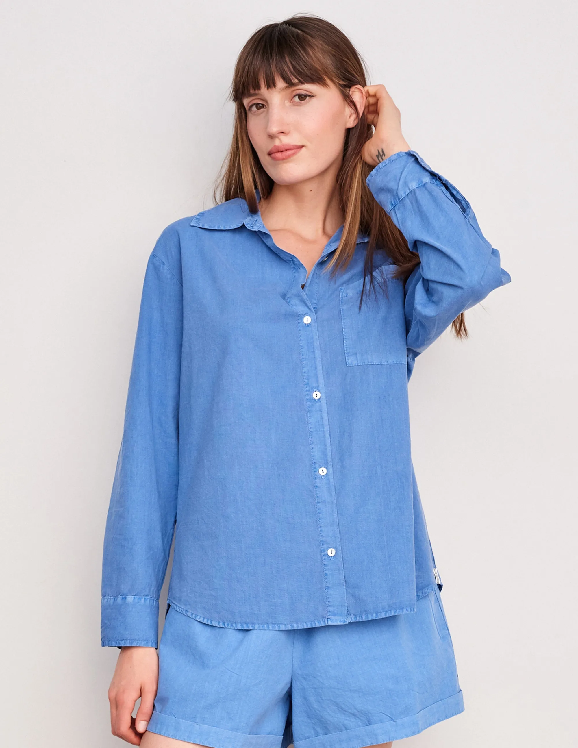 Cotton Button Front Shirt