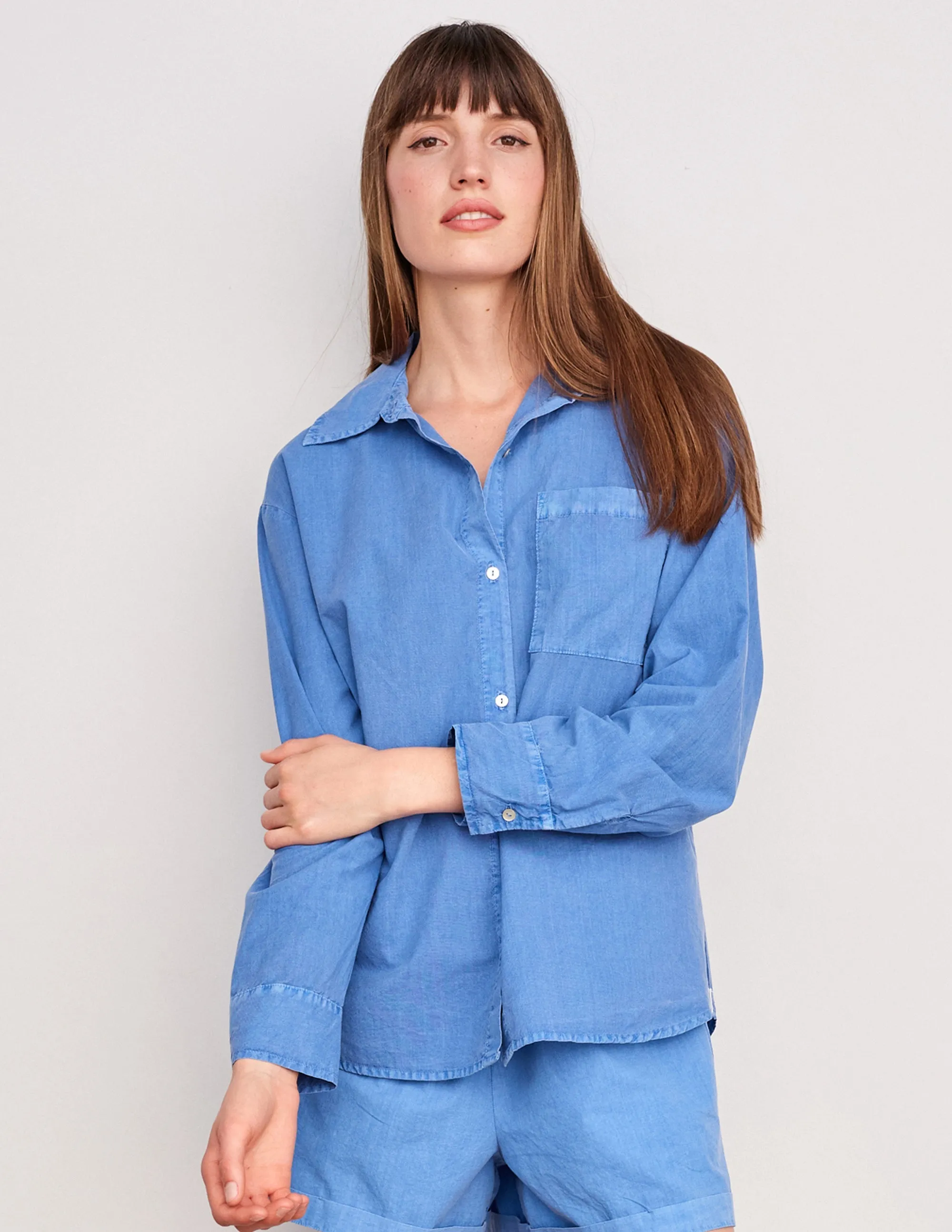 Cotton Button Front Shirt