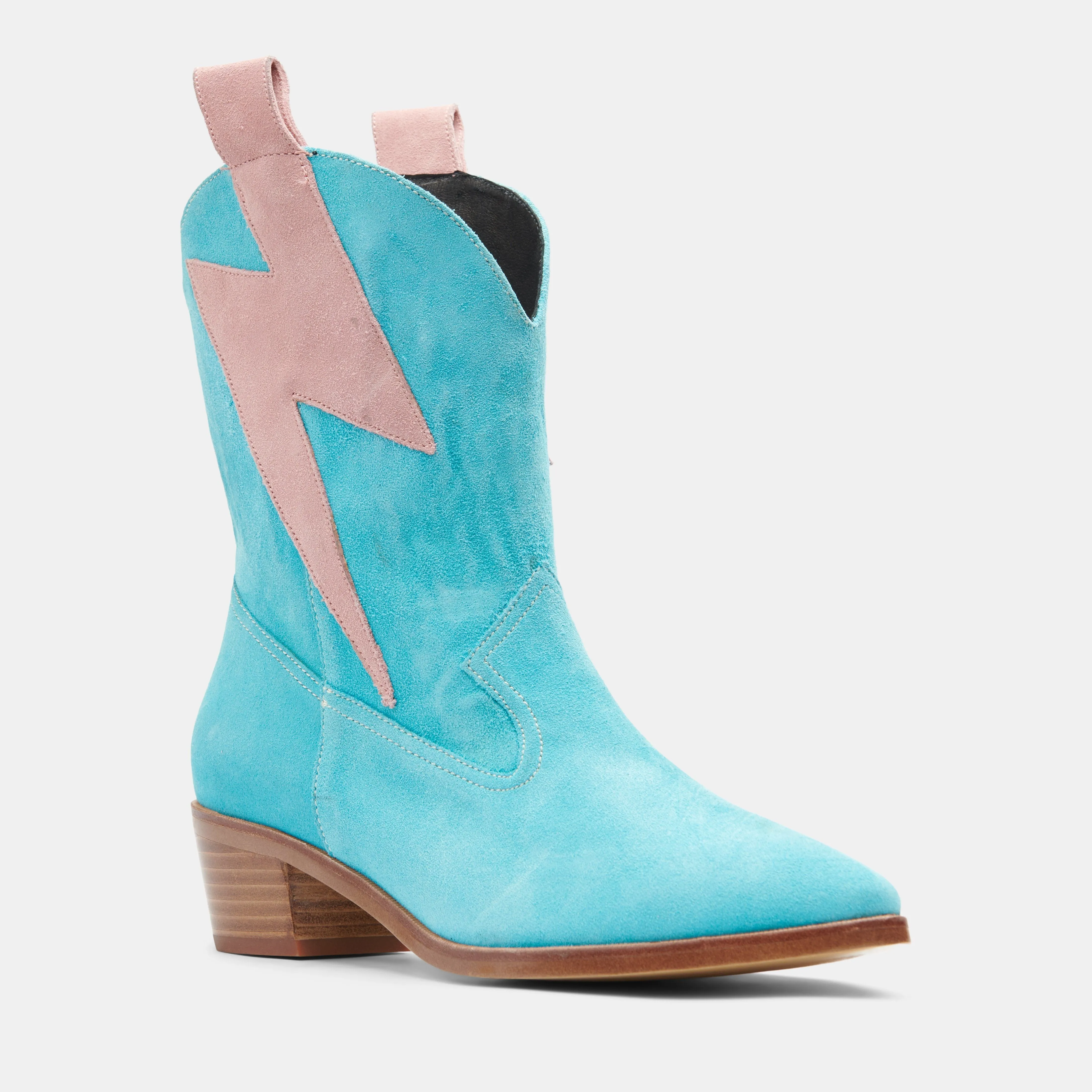 Cotton Candy Suede Bolt Western