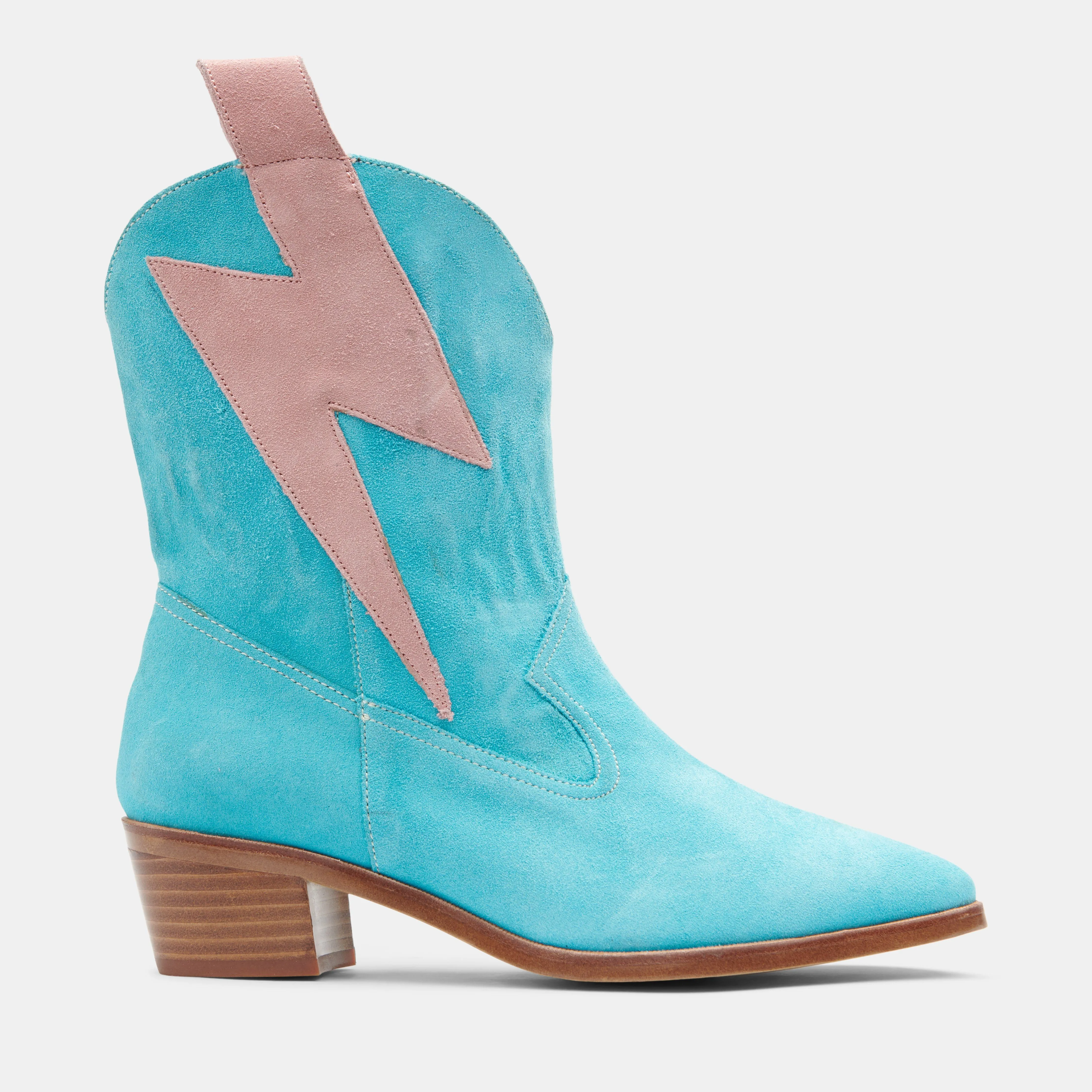 Cotton Candy Suede Bolt Western