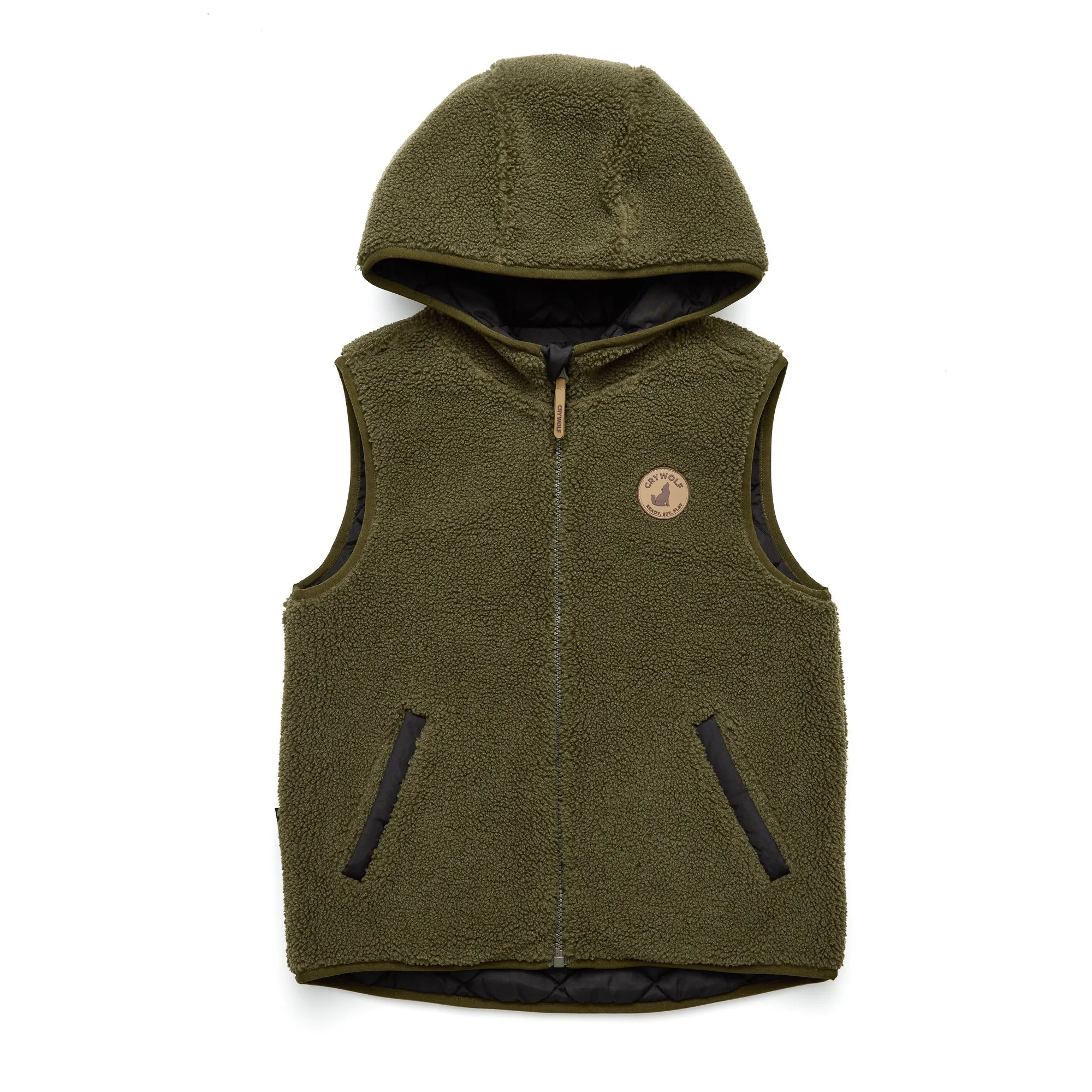 Crywolf Yeti Hooded Vest - Black/Khaki