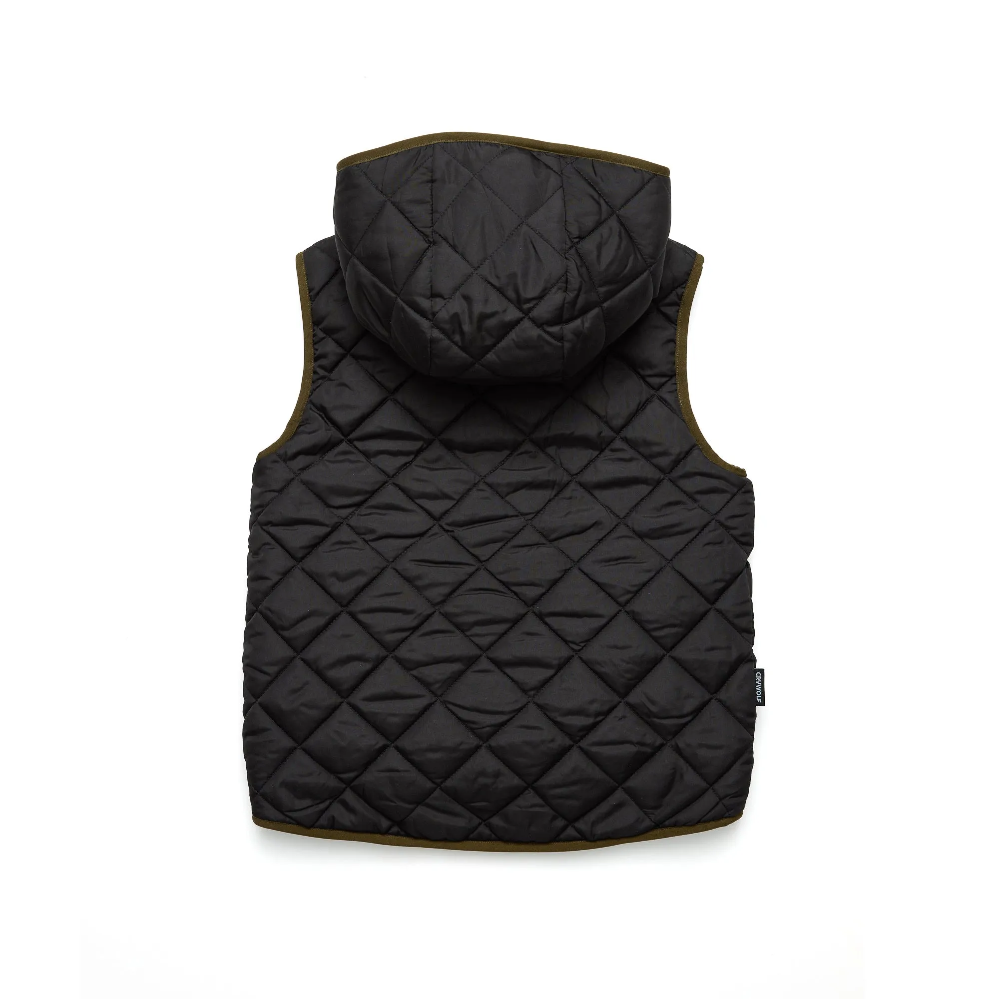 Crywolf Yeti Hooded Vest - Black/Khaki