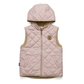 Crywolf Yeti Hooded Vest - Dusty Pink/Camel