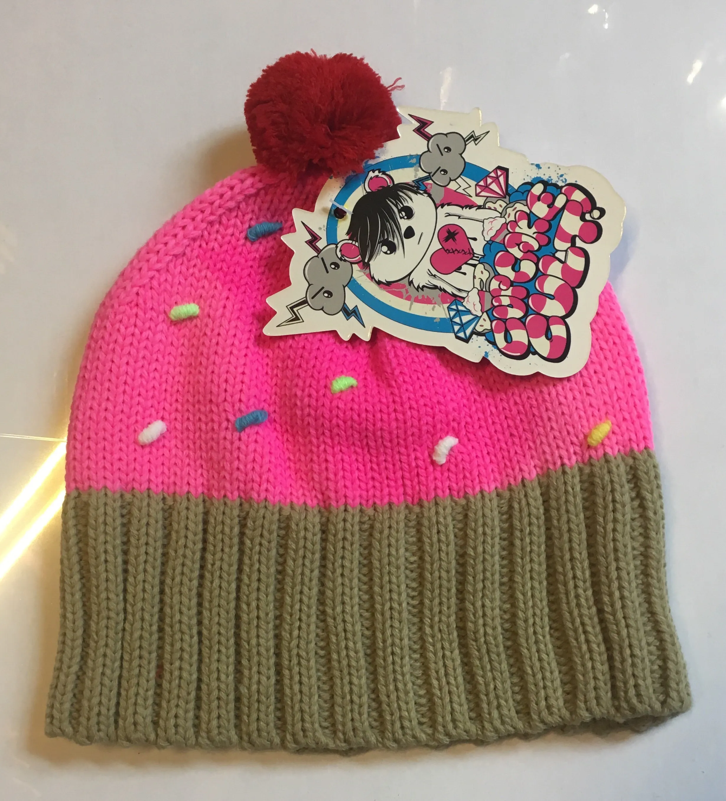 Cupcake Cult knitted hat - 2 color options.