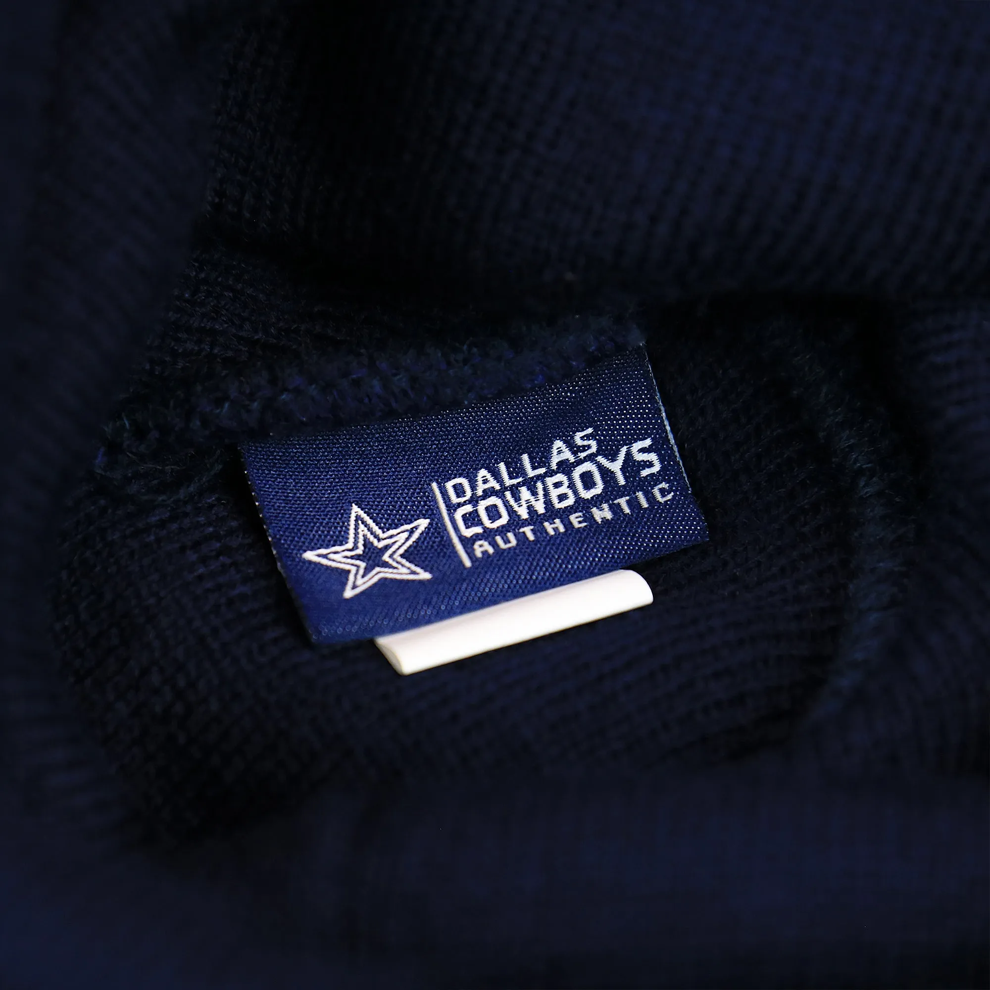 Dallas Cowboys Winter Beanie | Authentic Pom Pom | Navy Blue