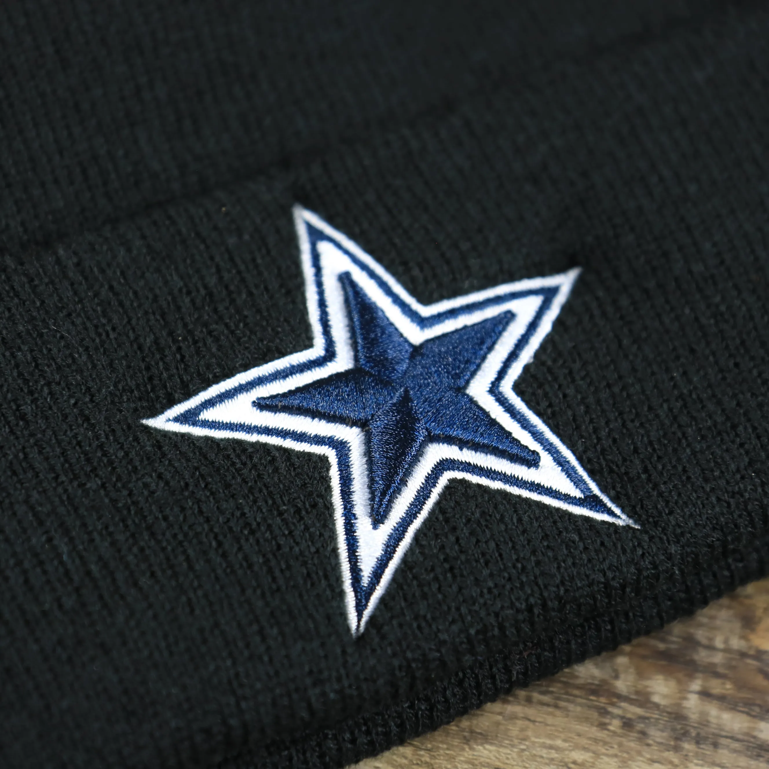 Dallas Cowboys Winter Beanie | Black Cuffed Knit Hat