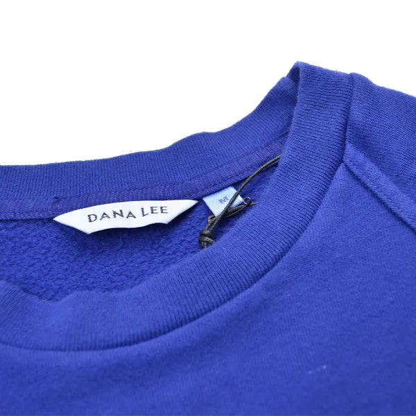 Dana Lee blue cotton cashmere sweatshirt.