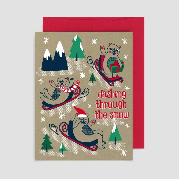 Dashing Snow Card