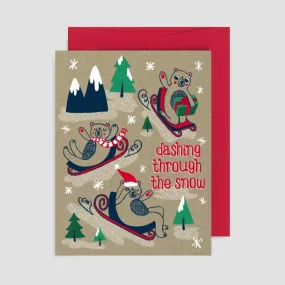 Dashing Snow Card