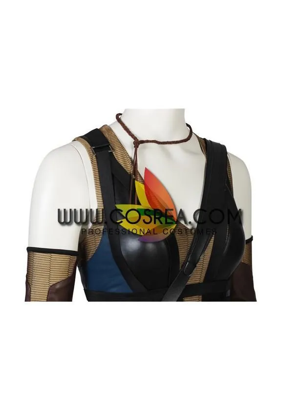 Domino Deadpool 2 cosplay costume - PU leather material.