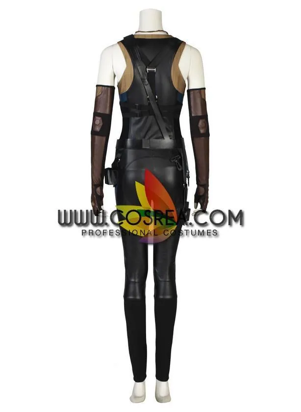 Domino Deadpool 2 cosplay costume - PU leather material.