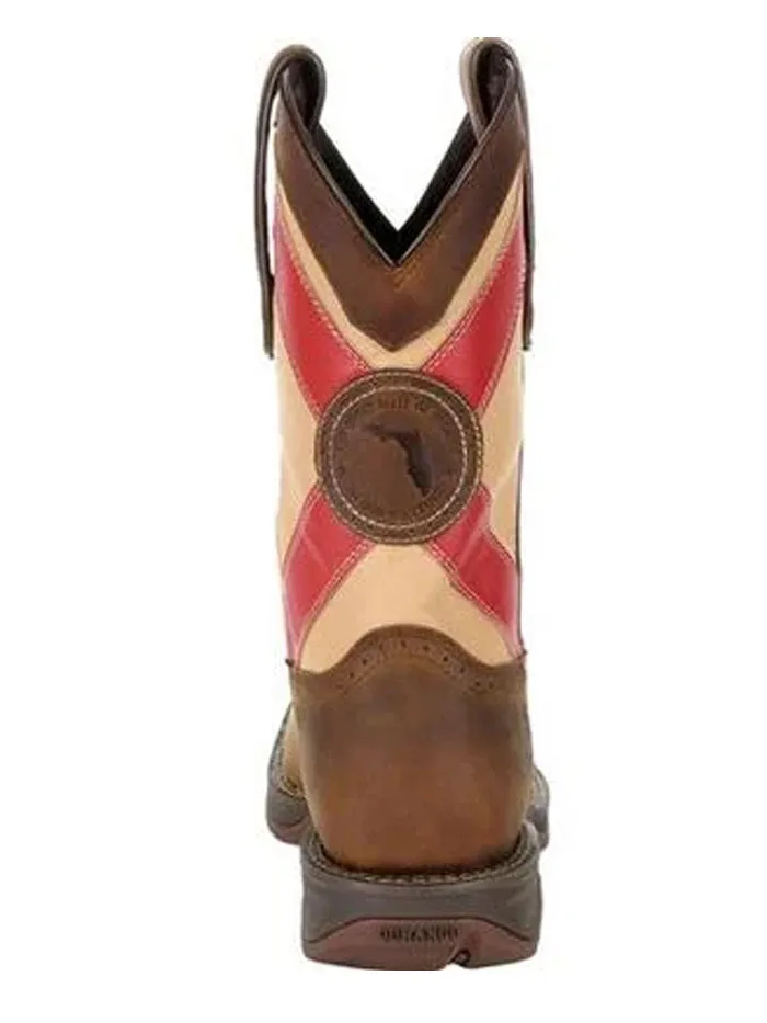 Durango DDB0233 Mens Florida State Flag Western Boot Saddle Brown