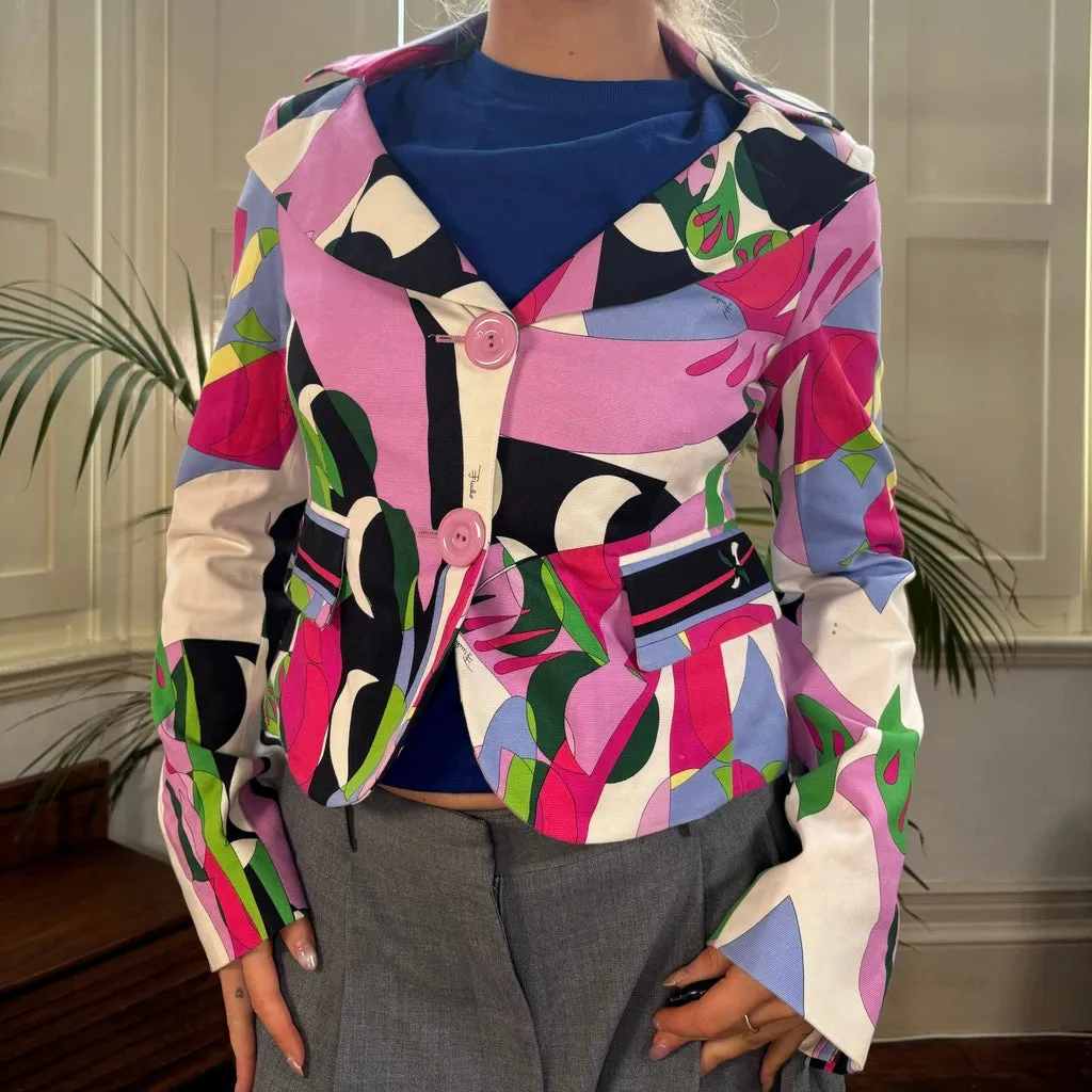 Emilio Pucci Blazer - Small Multicoloured Cotton