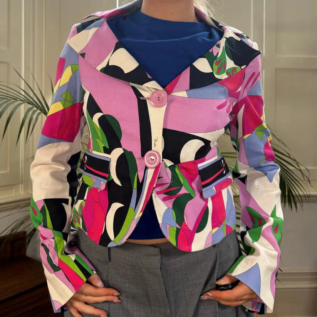 Emilio Pucci Blazer - Small Multicoloured Cotton