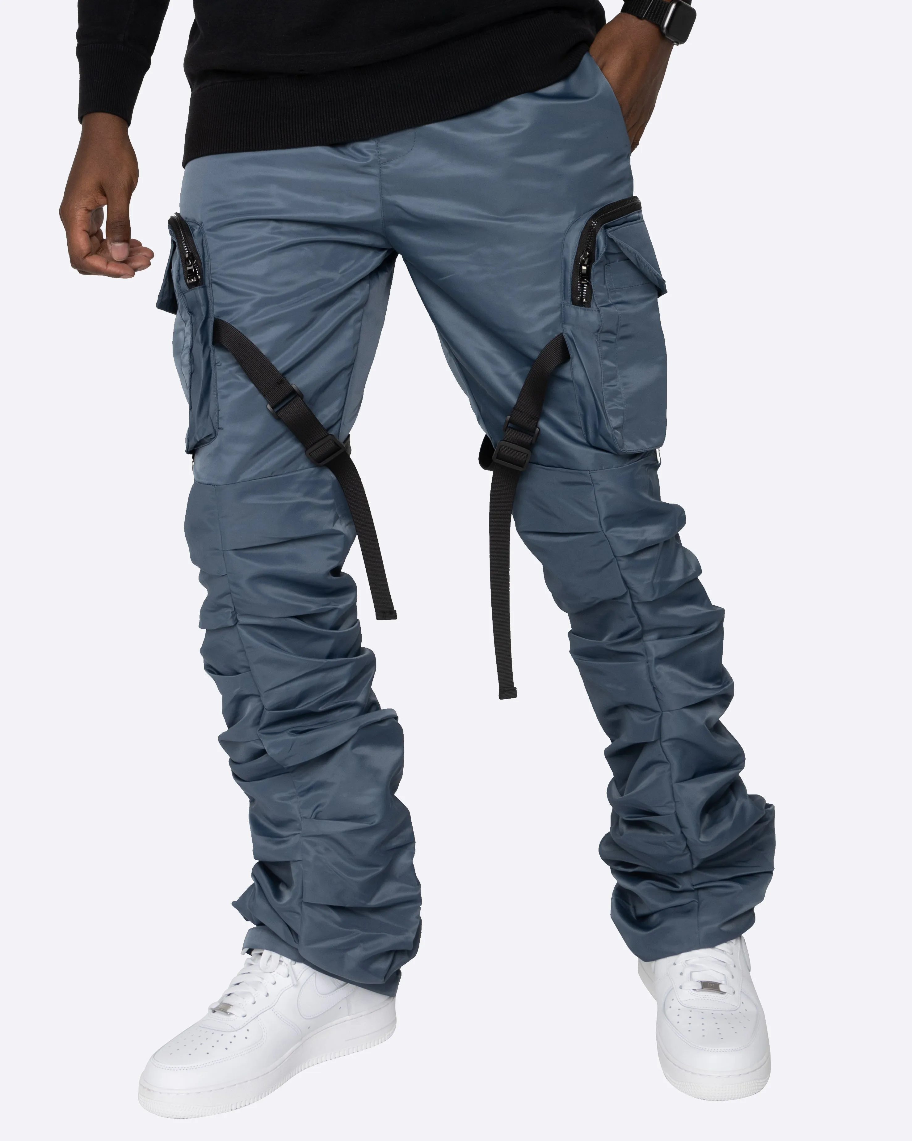 EPTM Stacked Flare Cargo 2.0 - Steel Blue Cargo Pants