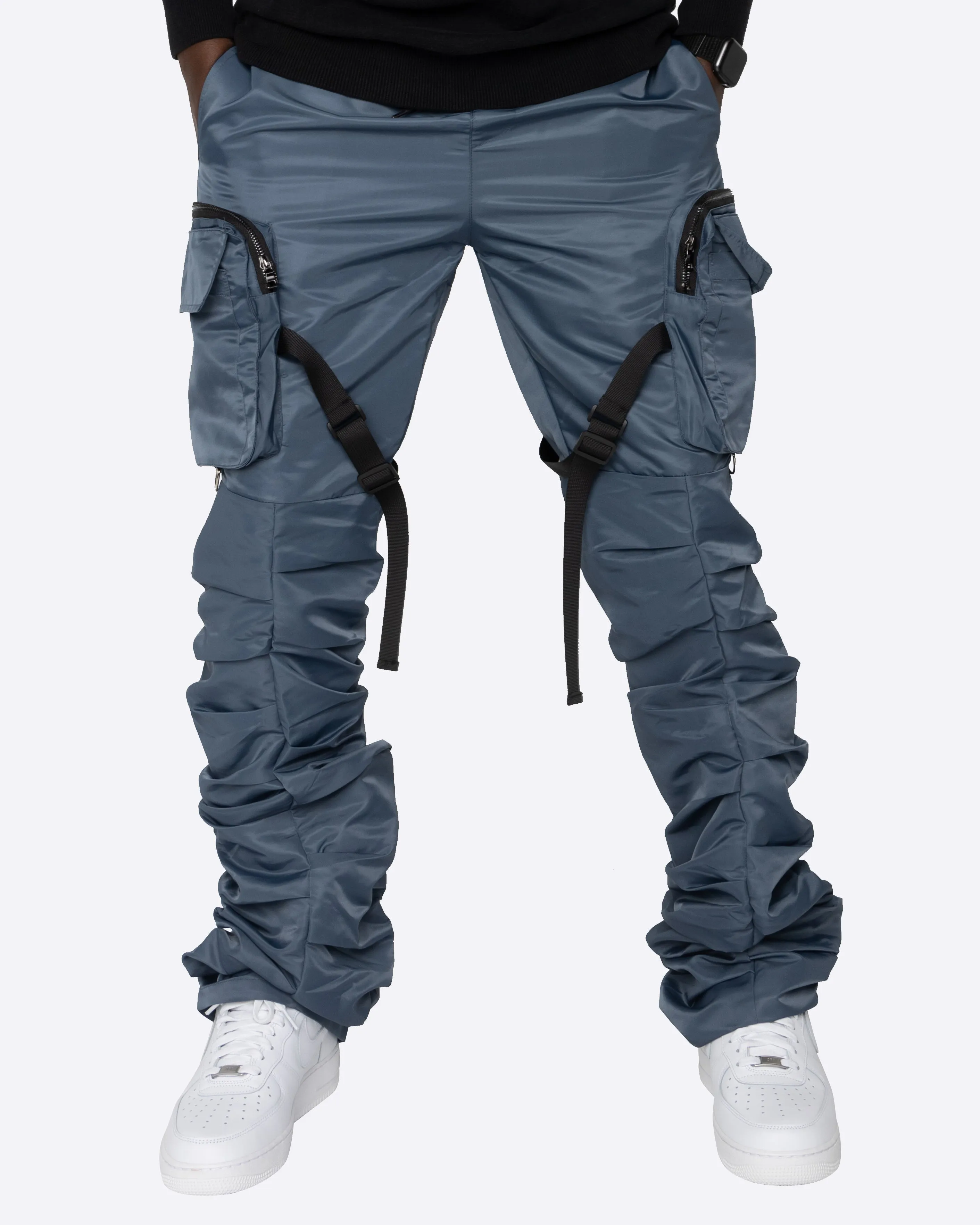 EPTM Stacked Flare Cargo 2.0 - Steel Blue Cargo Pants