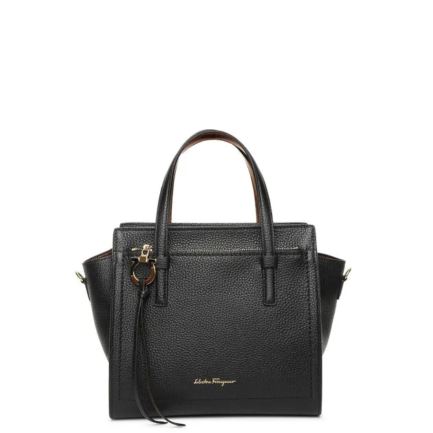 Ferragamo Amy S black leather tote bag