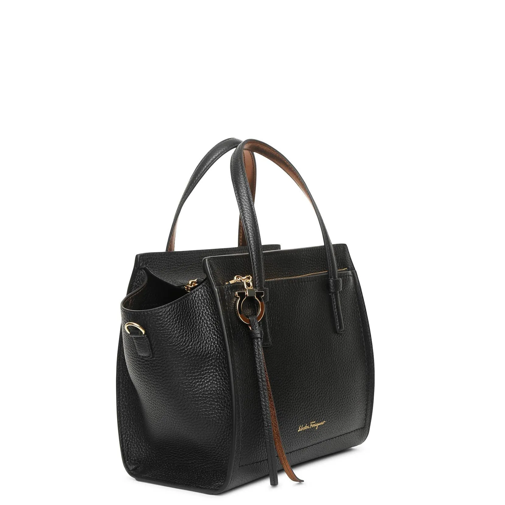 Ferragamo Amy S black leather tote bag