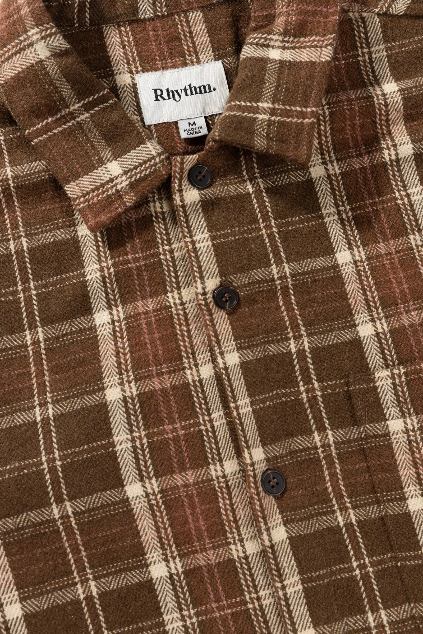 Flannel Long Sleeve Shirt in Chocolate Brown