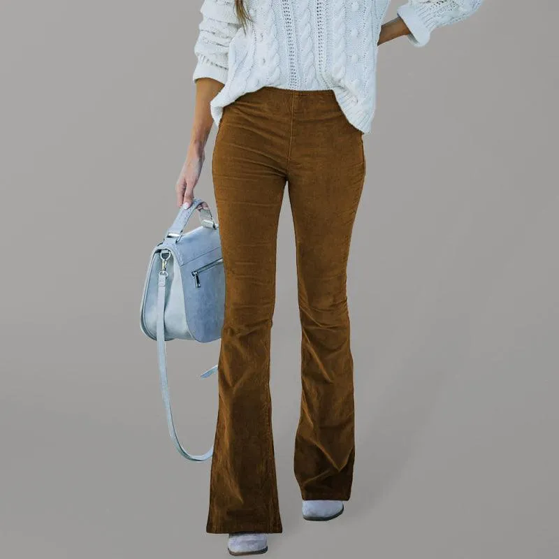 Flared Corduroy Pants for Women