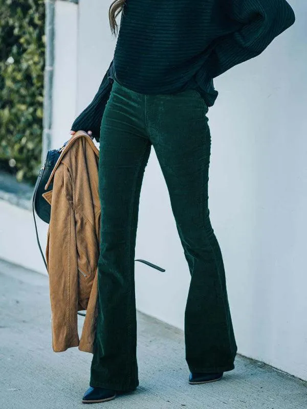 Flared Corduroy Pants for Women