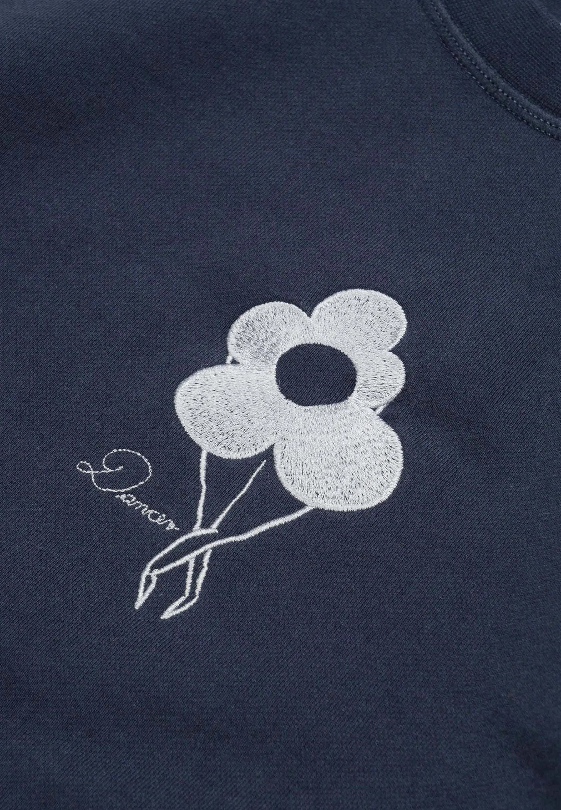 Flower Logo Crew Neck Sweater - Dark Navy