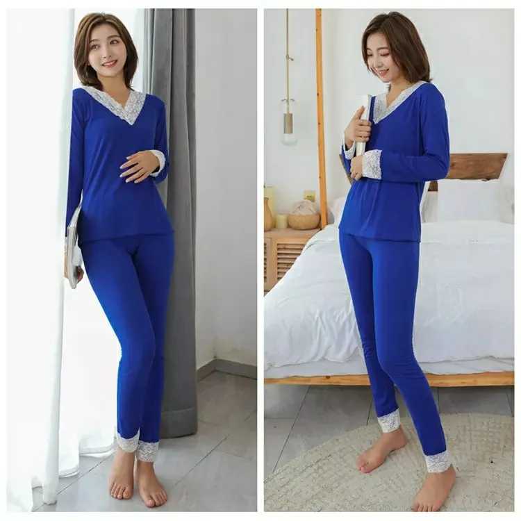 Full Sleeves Nightdress Sleepwear T245, Ladies Fashion