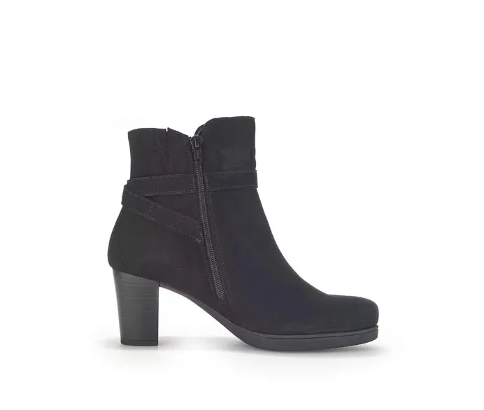 Gabor suede ankle boot with block heel