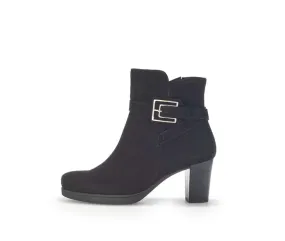 Gabor suede ankle boot with block heel