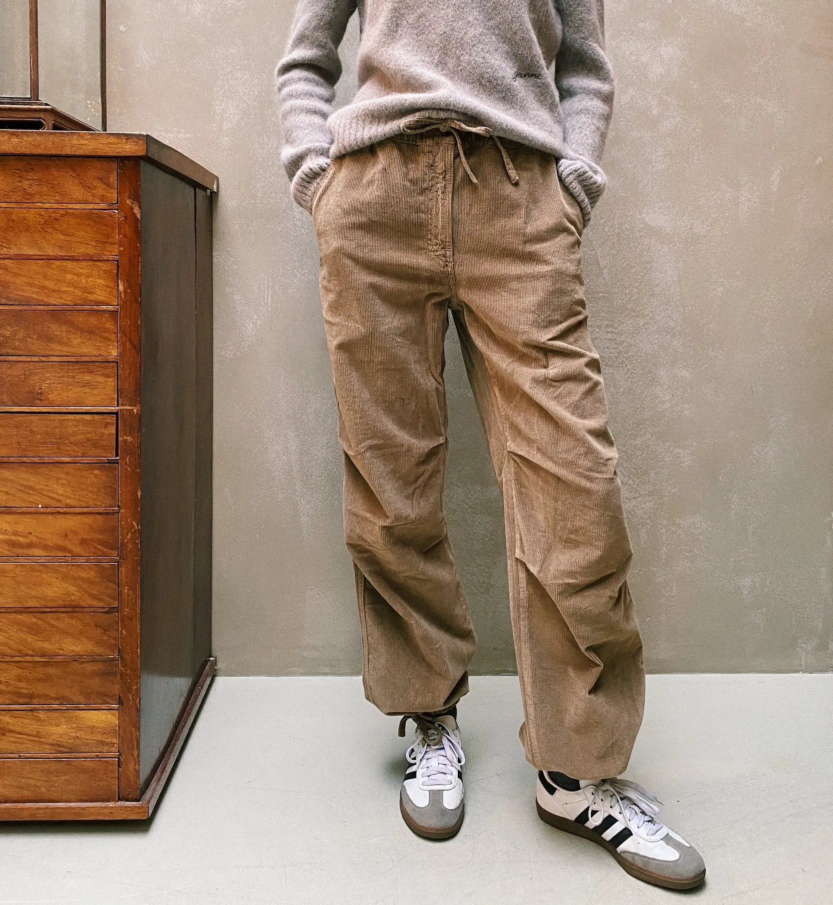 GANNI Brown Corduroy Pants