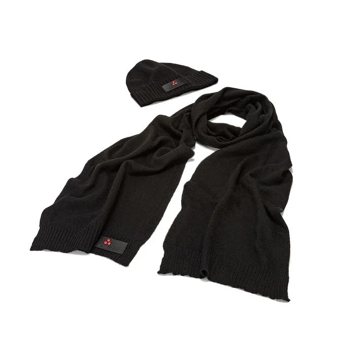 Gift Box Set Hat and Scarf Unisex Black