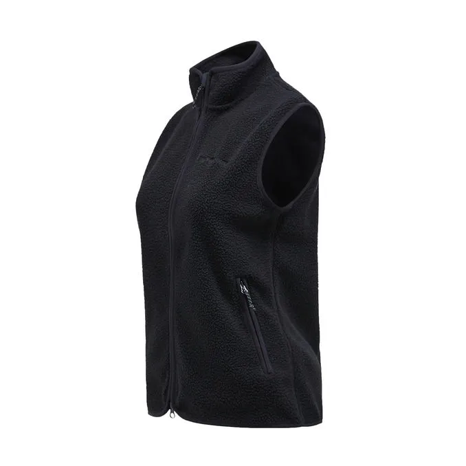 GILET Woman Black Pile