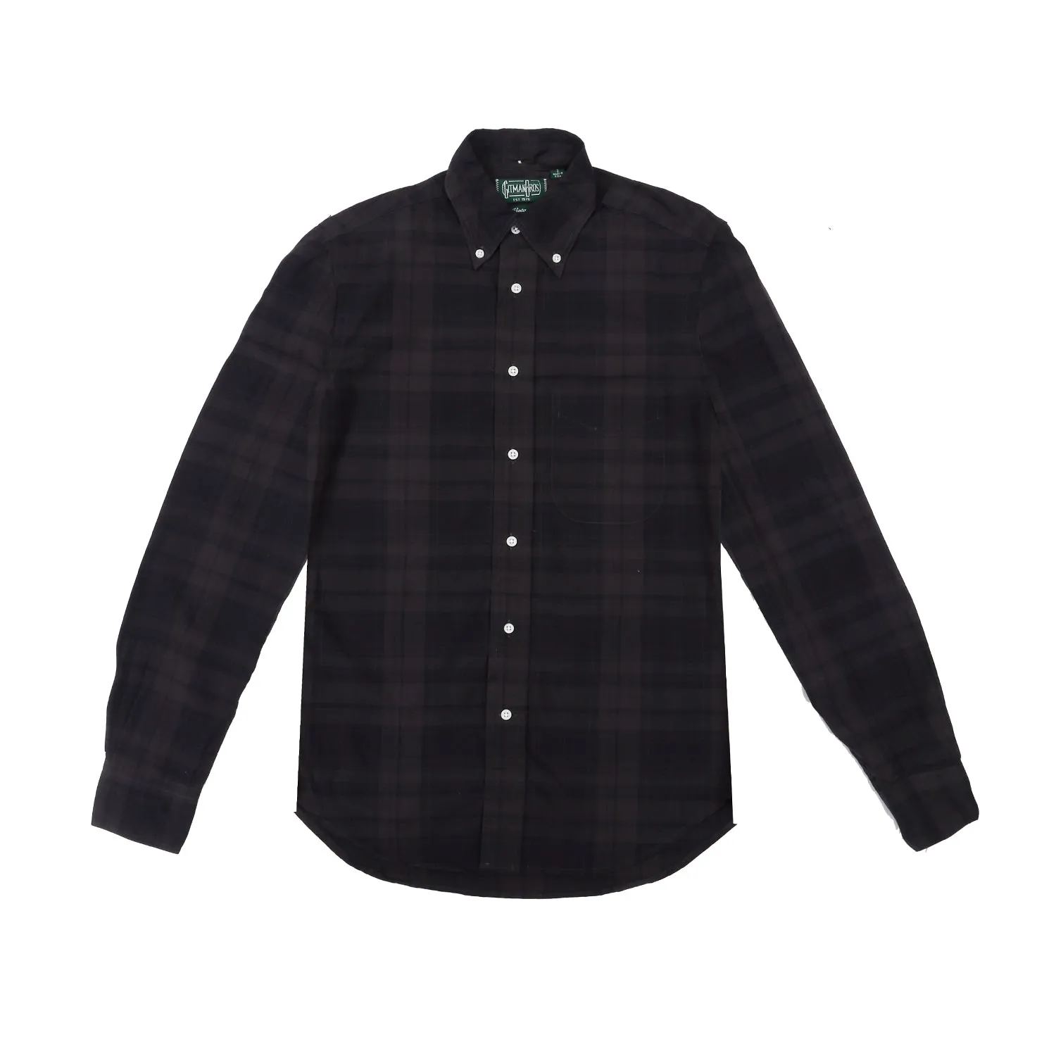 Gitman Vintage - Black Check Brushed Poplin Shirt