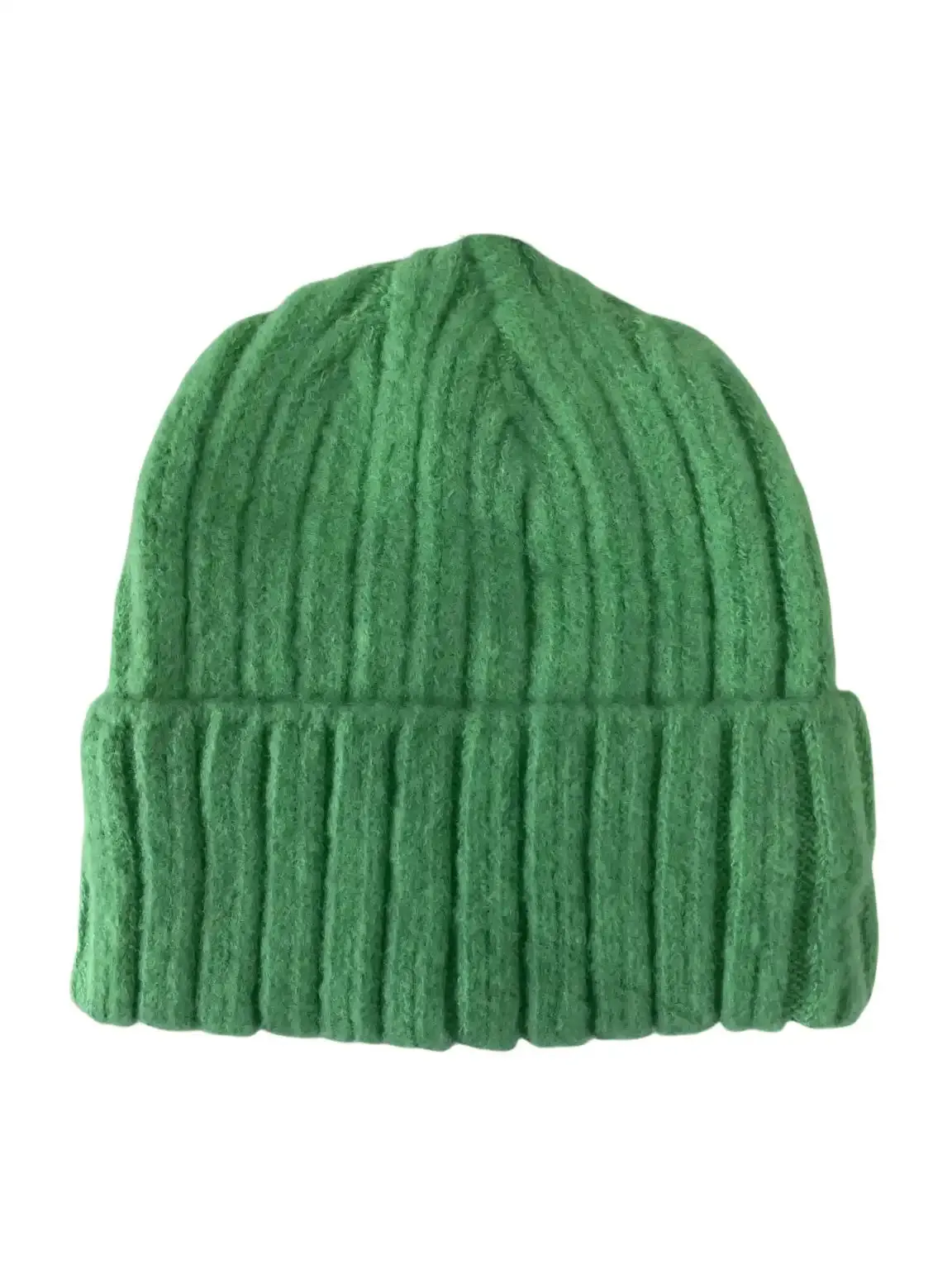 green wool hat