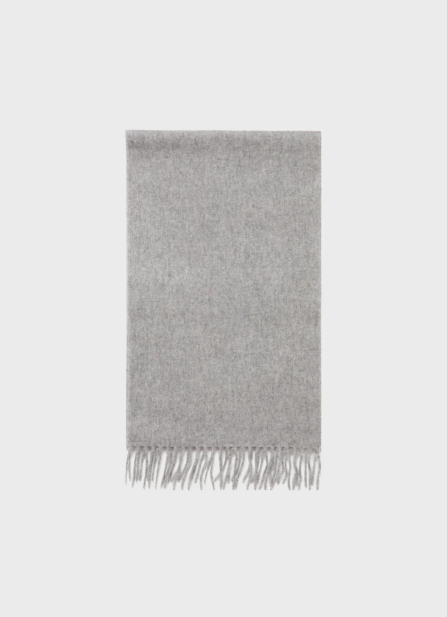 Grey Melange Cashmere Scarf.