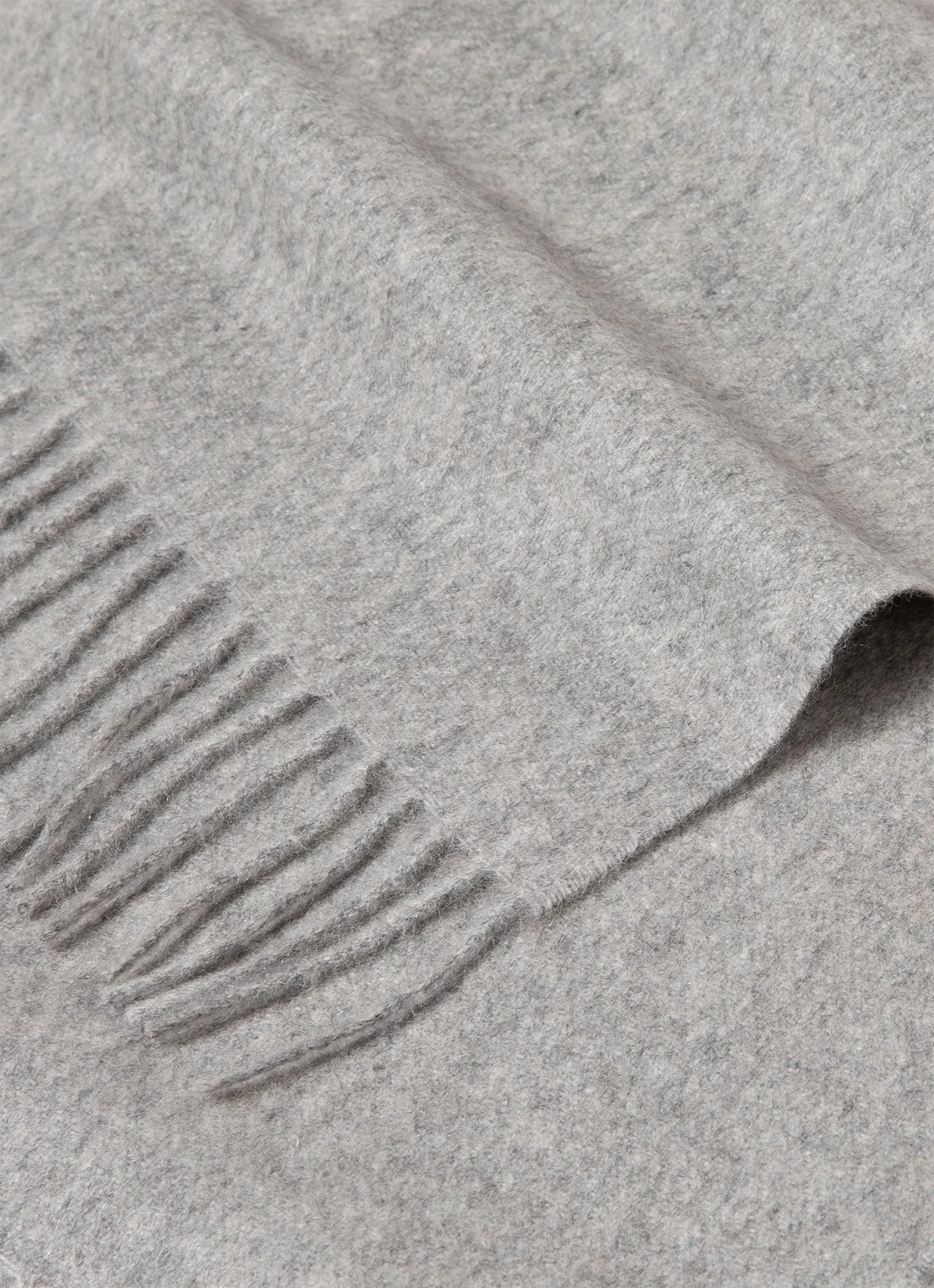 Grey Melange Cashmere Scarf.