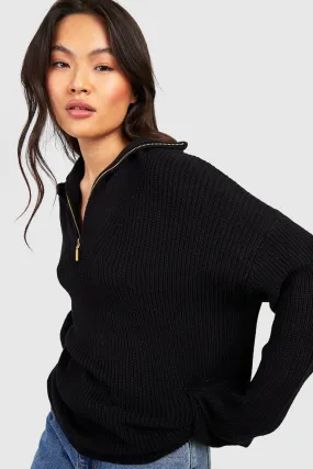 Half Zip Collar Sweater