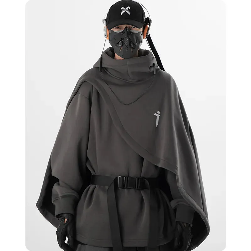 High Neck Cloak Two Piece Hoodie