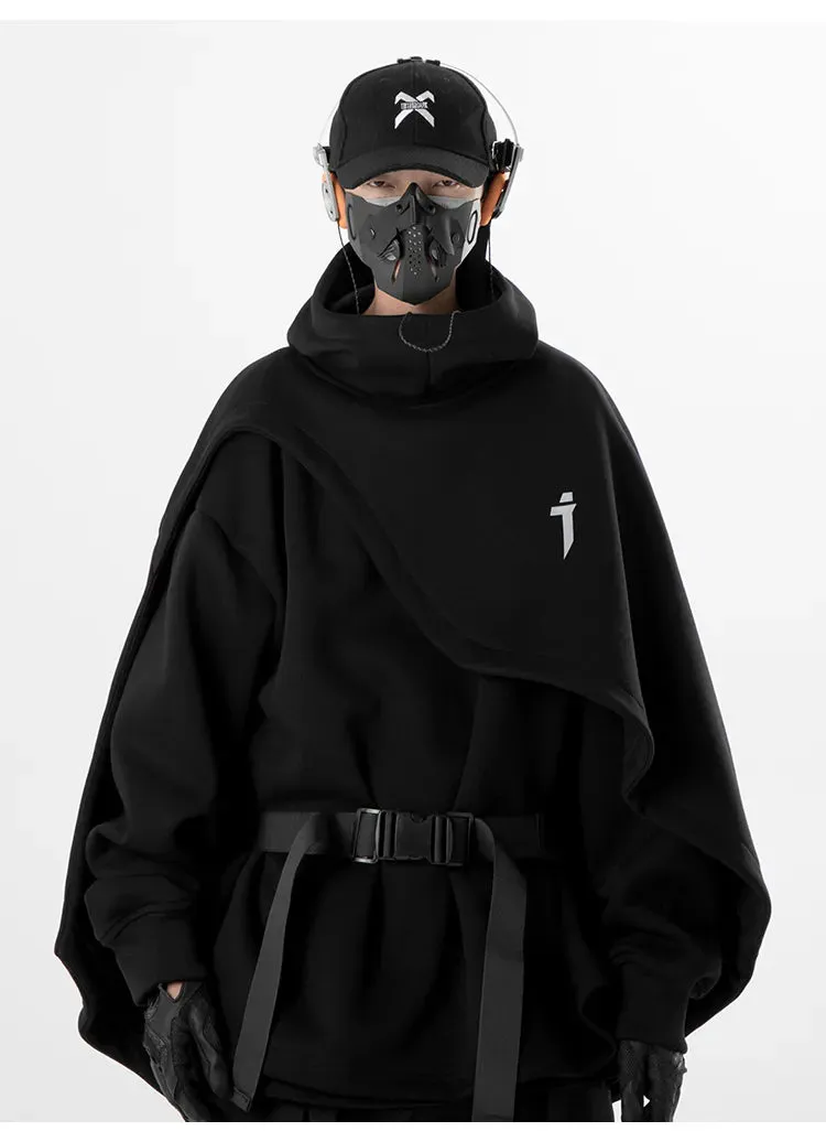 High Neck Cloak Two Piece Hoodie