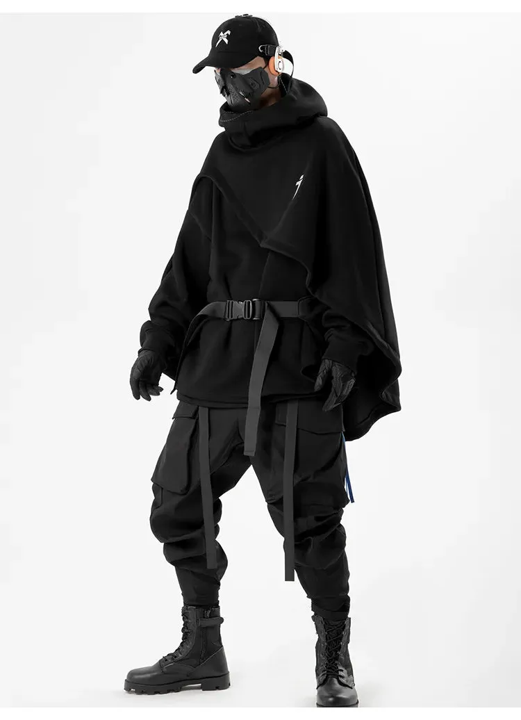 High Neck Cloak Two Piece Hoodie