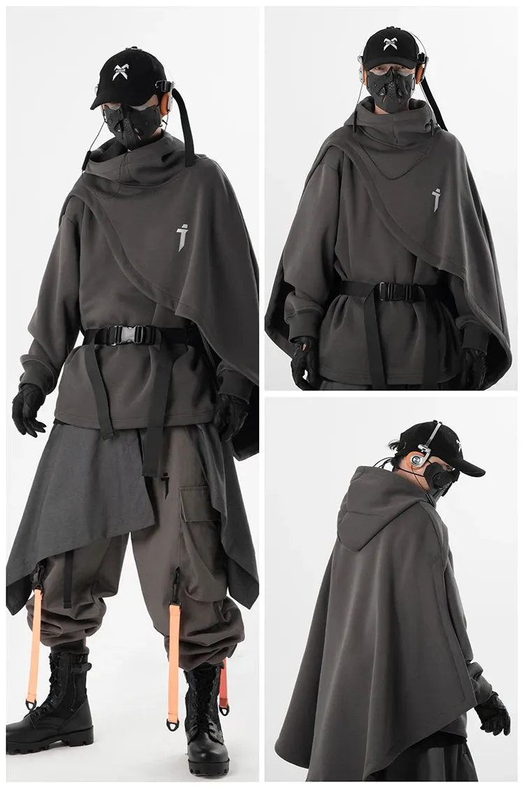 High Neck Cloak Two Piece Hoodie