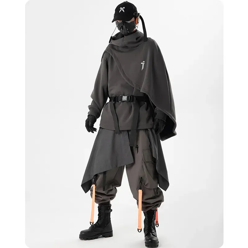 High Neck Cloak Two Piece Hoodie