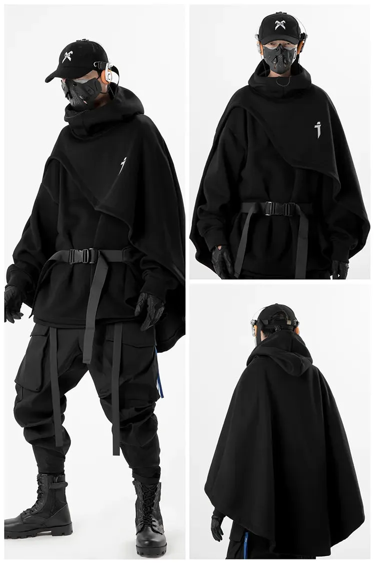 High Neck Cloak Two Piece Hoodie