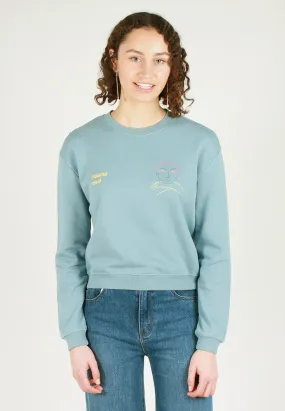 Hotel Face Sweater - soft blue