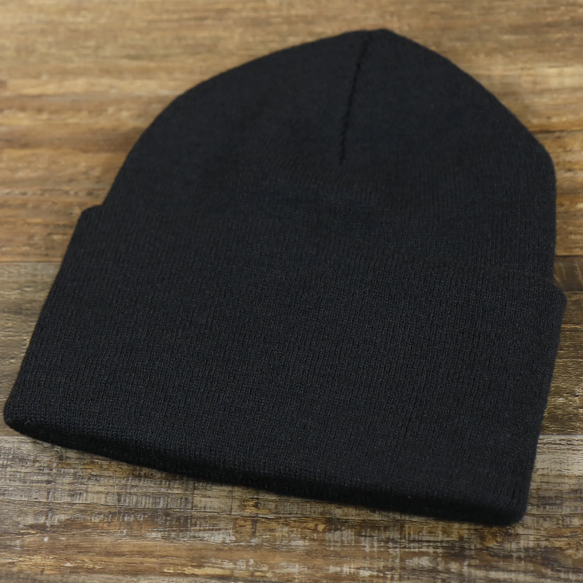 Jack & Jones Jet Black High Cuff Knit Beanie - Black Knit Beanie | Online Store