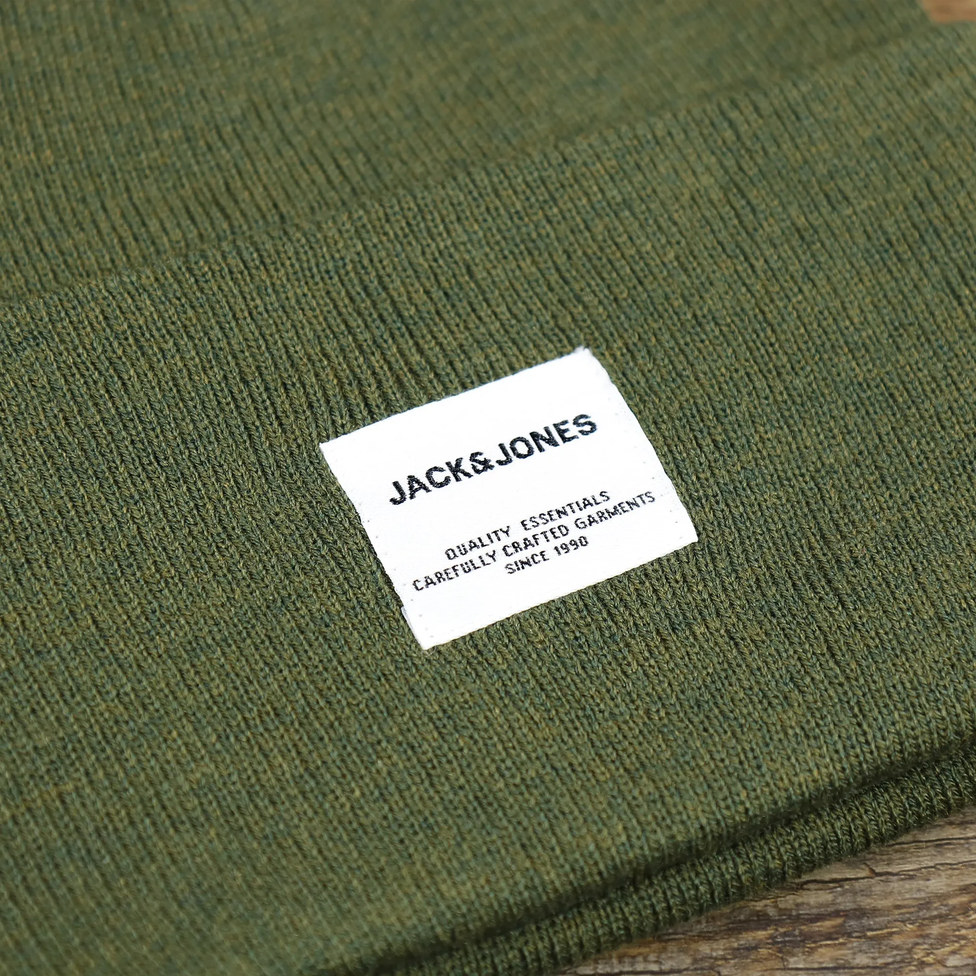 Jack And Jones Forest Night High Cuff Knit Beanie | Dark Green Beanie