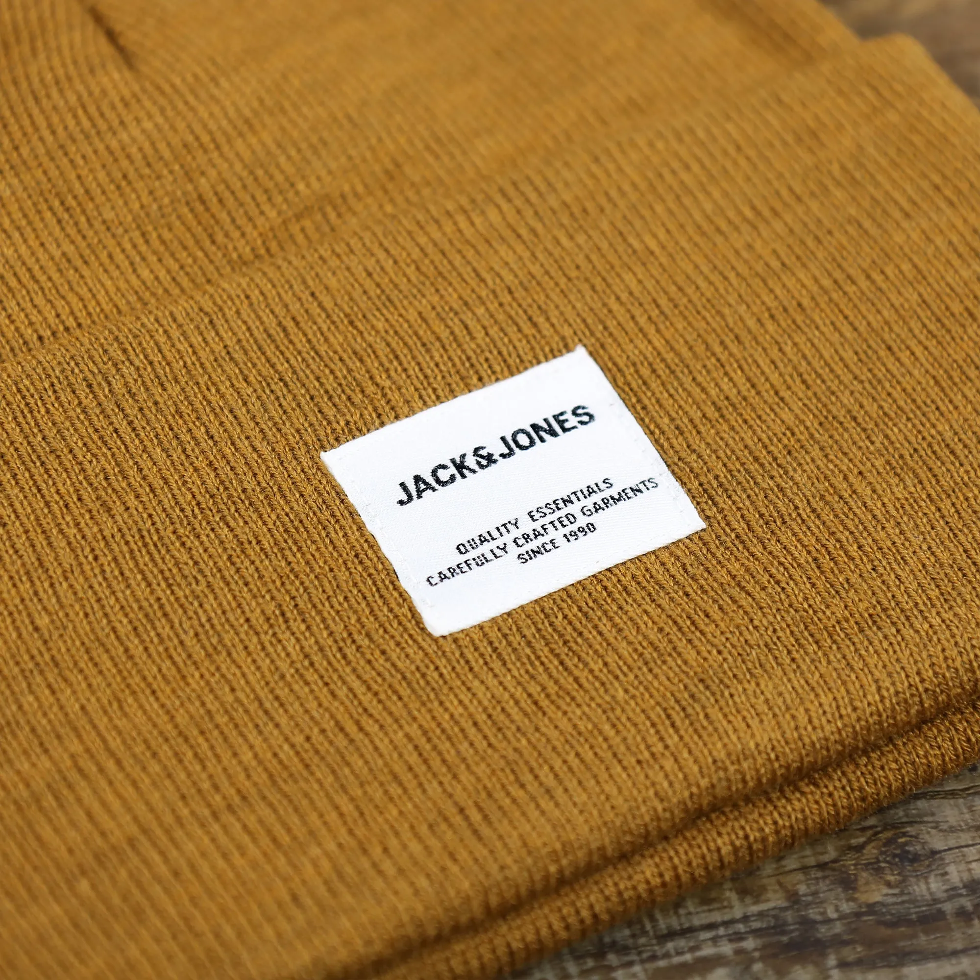 Jack and Jones Rubber Orange High Cuff Knit Beanie | Dark Orange Knit Beanie